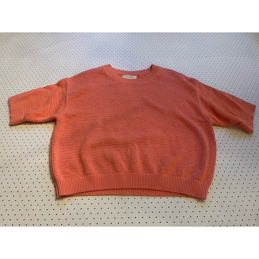 Banana Republic Coral Pink Lightweight Sweater Women Medium Soft Knit Crewneck
